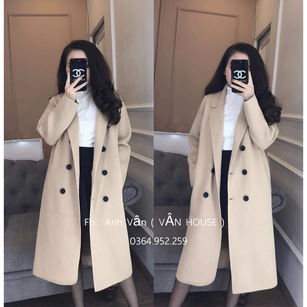 Áo Dạ Nữ, Da vest kẻ Hàng xuất Hàn, Dạ Tweed Dáng Dài, chất Kaki, có Lông, VNXK loại 1 ( co Bigsize ) | BigBuy360 - bigbuy360.vn