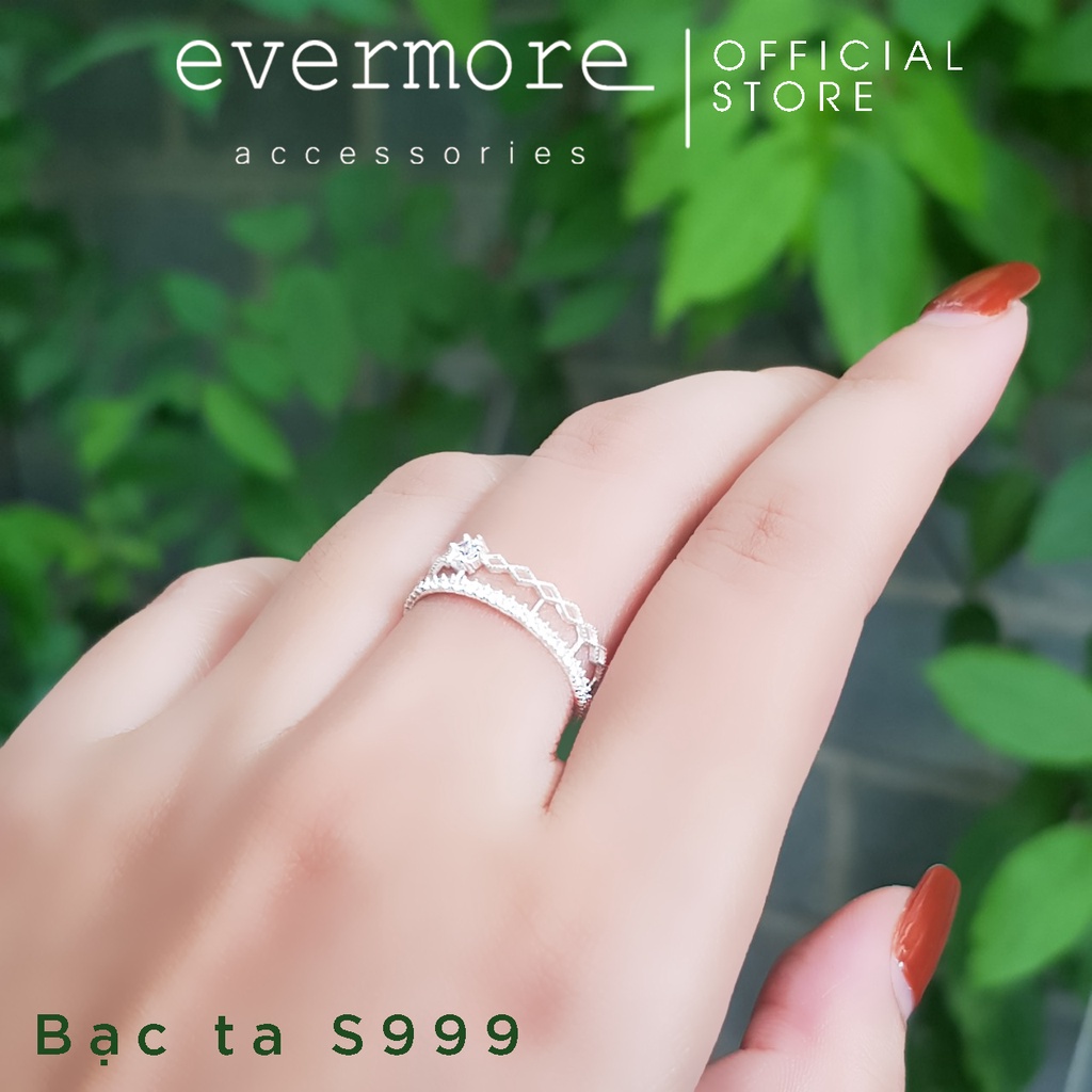 Nhẫn bạc Ý 925 Queen of the night - EVERMORE thanh lịch, minimalism - N027