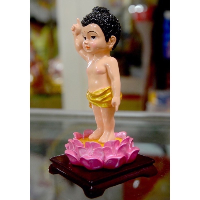 Tượng Phật Dảng Sanh Vẽ Màu Cao 13cm