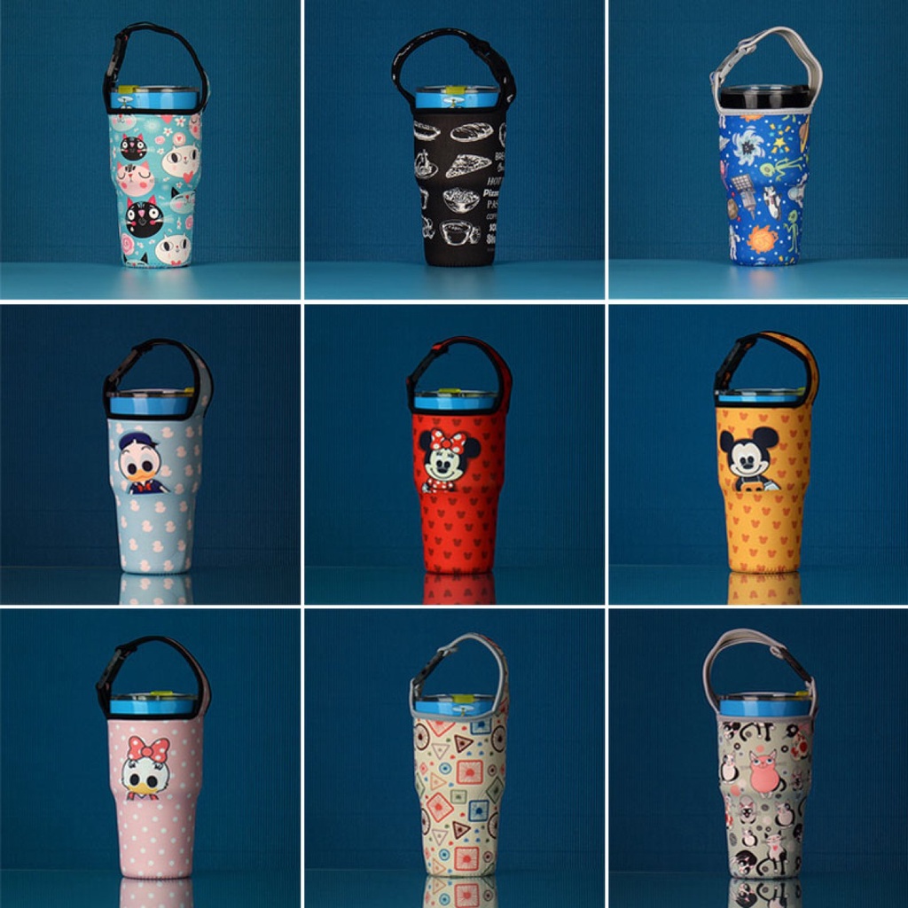Bộ Cốc Uống Nước Co Giãn Họa Tiết Hoạt Hình Sáng Tạo