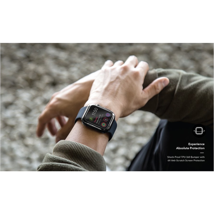 Vỏ Ốp UNIQ Garde Hybrid Apple Watch 44mm Series 4/5/6/SE [Tích Hợp Kính Cường Lực]