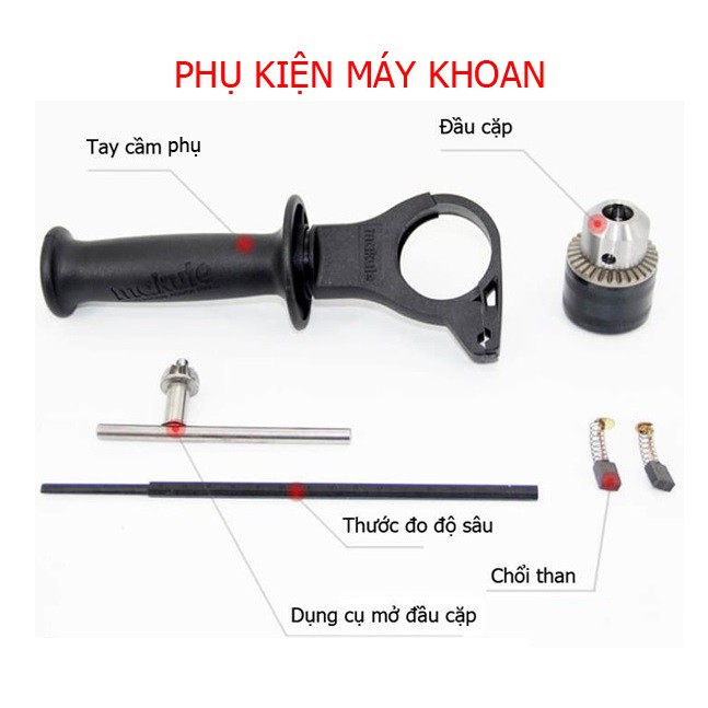 Máy khoan tường - Máy khoan động lực 1020W - Máy khoan 13mm Makute ID009