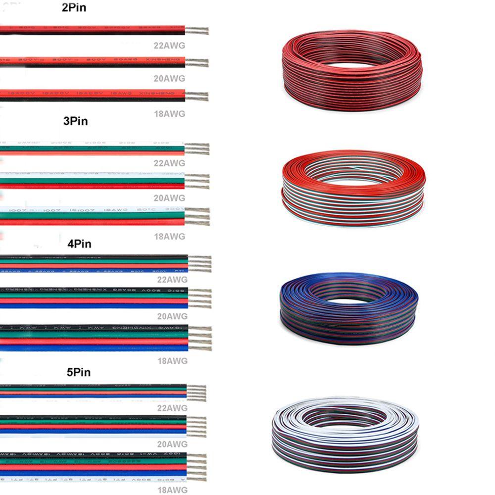 Dây Cáp Nối Dài 5M RGB Cho Dây Đèn LED WS2812B RGB