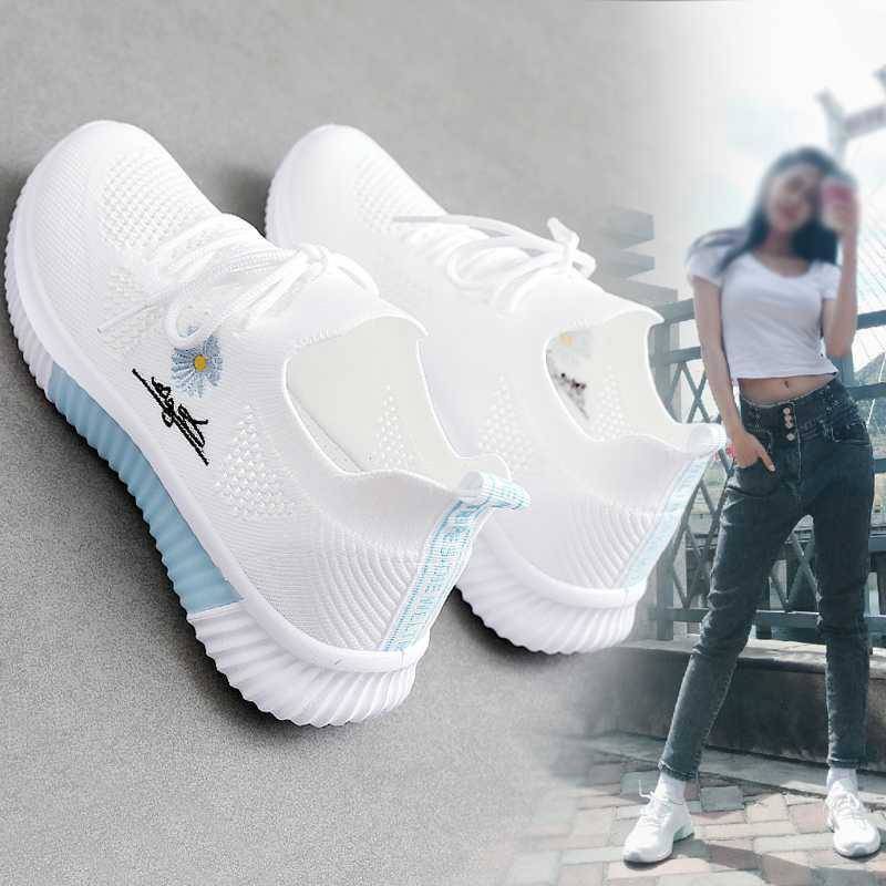 Mùa xuân hè hè Phiên bản Hàn Quốc của hàng trăm sinh viên Giày thể thao nhỏ Daisy nữ Giày đế xuồng cho lưới thoáng khí G
