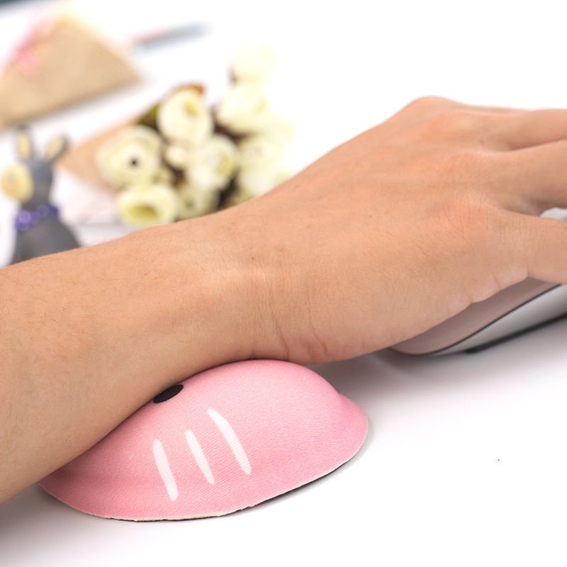 Heart-Shaped Transparent Mouse Pad Wrist Support Cartoon Creative Cute Silicone Three-Dimensional Wrist Rest Male and Female Rubber Pad Small Size