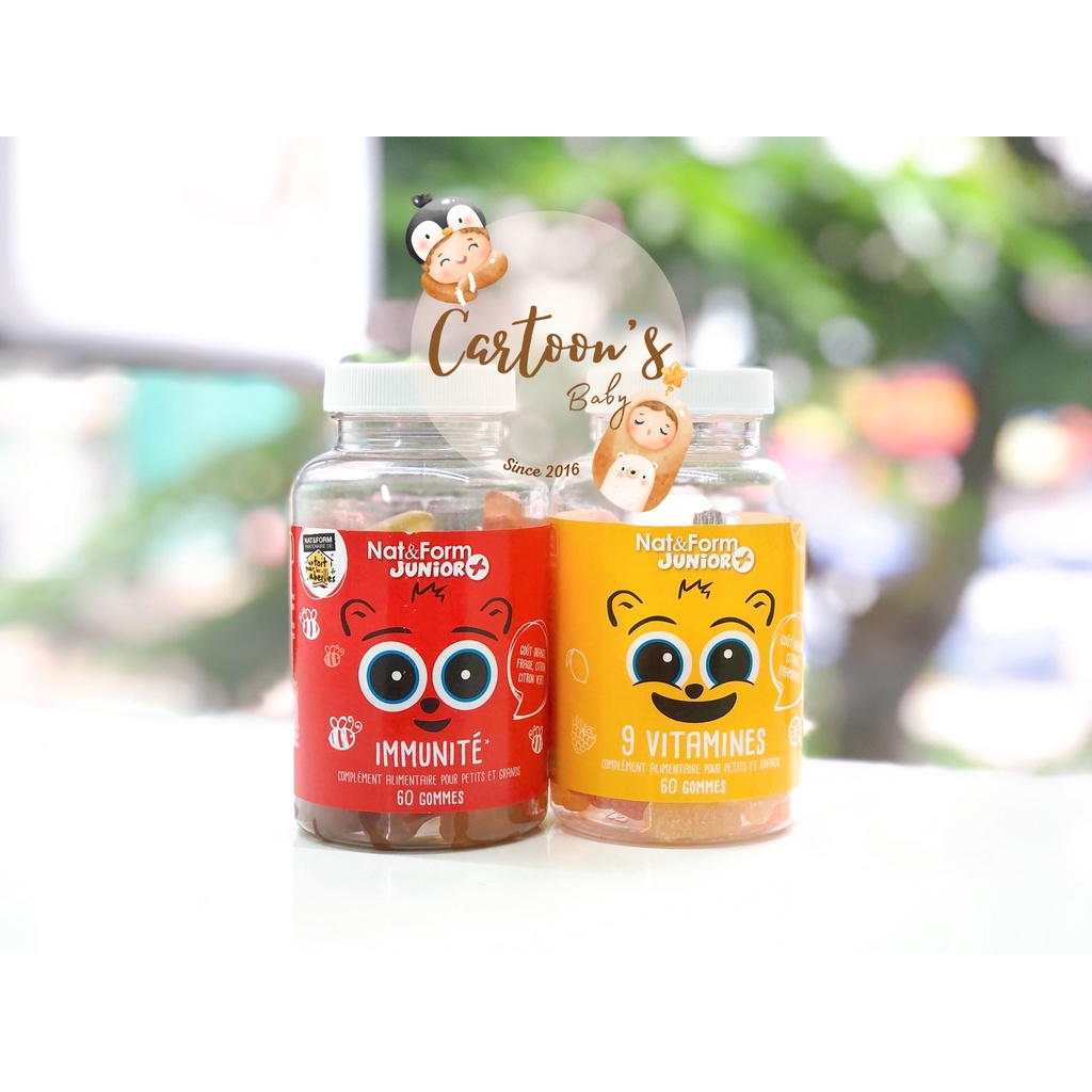 Kẹo Dẻo Hình Gấu Nat Form Junior Bổ Sung 9 Loại Vitamin Tăng Sức Đề Kháng Cho Trẻ Trên 3 Tuổi - NATFORM PHÁP