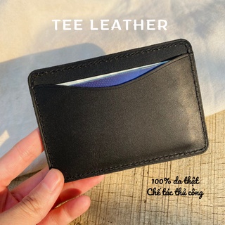 Ví đựng thẻ mini, card holder bóp nhỏ gọn bỏ túi DA THẬT - TEE LEATHER