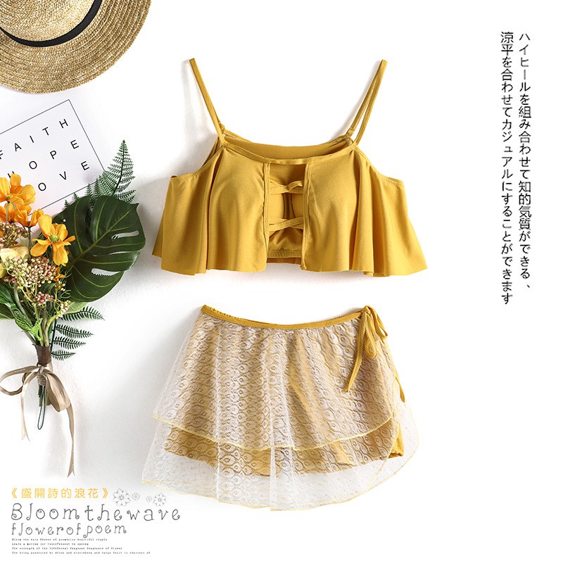 Bộ Đồ Bơi Ba Mảnh Phối Ren Thời Trang Dành Cho Nữ 2021 | BigBuy360 - bigbuy360.vn