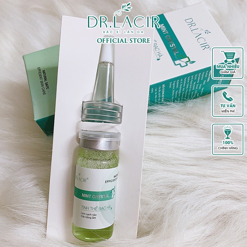 Mini Toner Tinh Thể Bạc Hà Drlaicr -Chai 10ml-Giúp Co Nhỏ Lỗ Chân Lông Và Cân Bằng Độ Ẩm