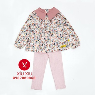 [Sz 90 đến 120] Set áo vải thô quần thun gân tăm Hoa nhí tông Hồng siêu xinh Beemon