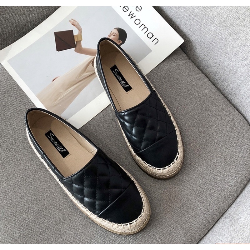 Giày lười đế cói 3cm