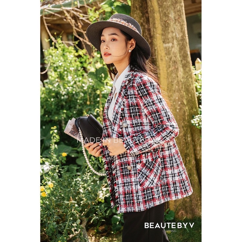 Pass áo blazer tweed của BeautebyV size M