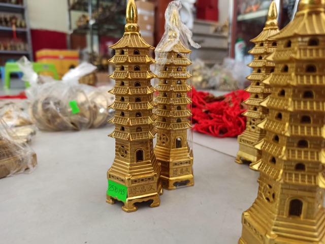 Tháp Văn Xương 9 tầng bằng đồng thật cao 39cm