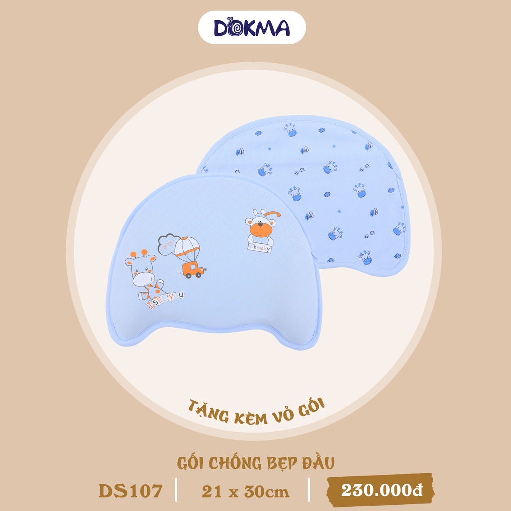 Gối chống bẹp đầu Dokma tặng kèm vỏ gối DS107