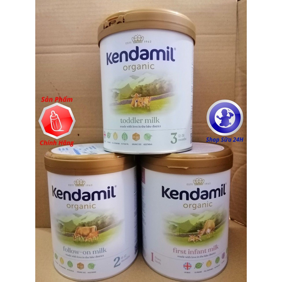 Sữa Kendamil Organic Số 1, 2 ,3 Lon 800g