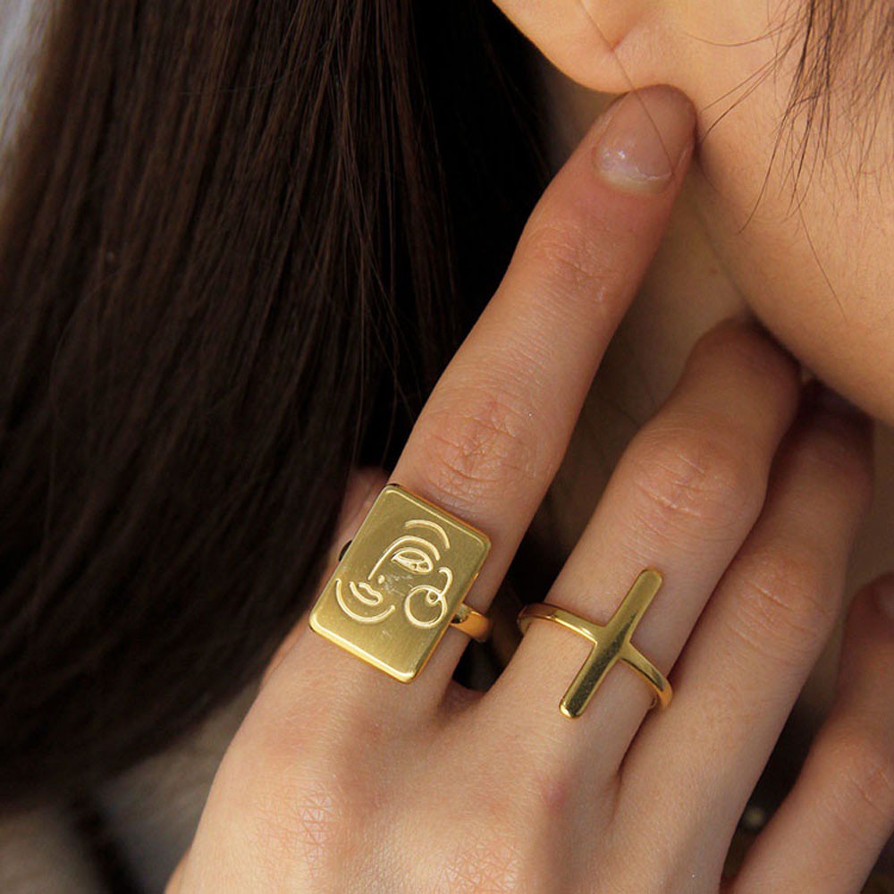 3 Nhẫn đeo ngón tay kiểu dáng vintage thời trang dành cho nữ