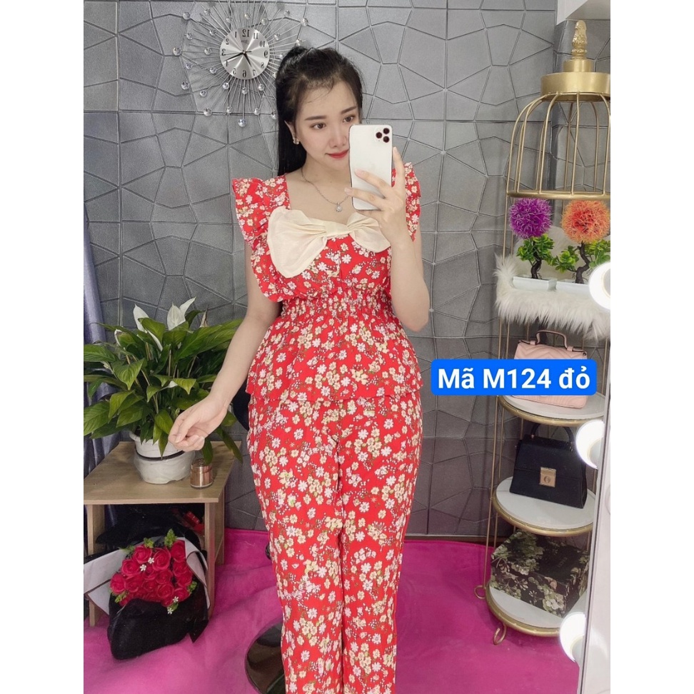 [ Mã M124 ] Set bộ Lụa , Hàng thiết kế phối nơ cực xinh | BigBuy360 - bigbuy360.vn