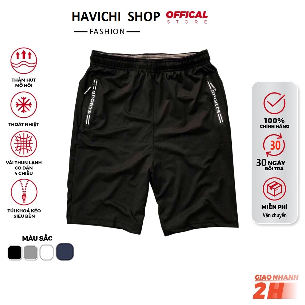 Quần đùi nam 💚𝐅𝐑𝐄𝐄𝐒𝐇𝐈𝐏💚 Quần short nam nữ khóa kéo sport unisex bé trai vải dù lưng thun siêu thoáng mát