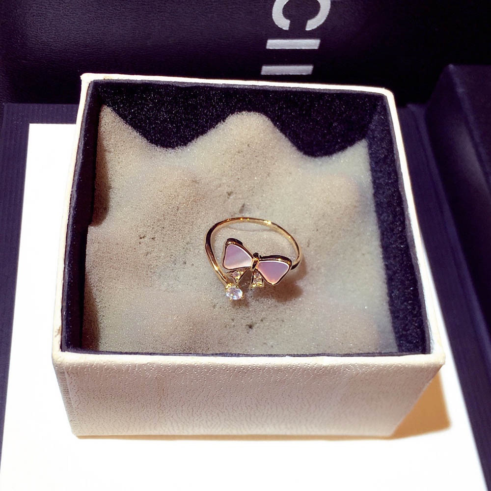 Nhẫn Mạ Vàng 18k Mặt Hình Bướm Đính Đá
