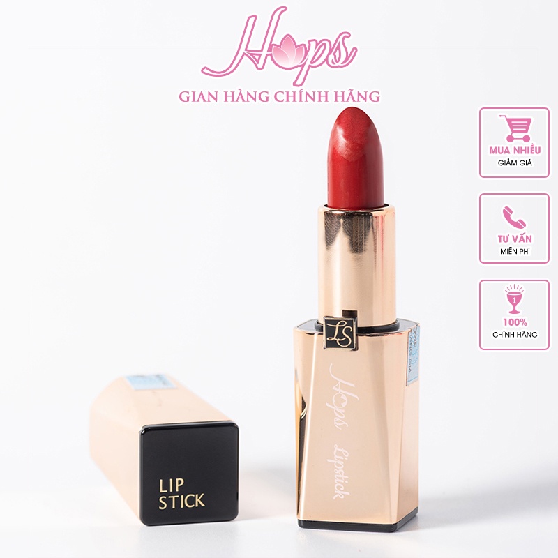 Son Hops Matte Lipstick - Son Môi Trang Điểm Chuyên Nghiệp Siêu Lì Mịn 5gr HSE