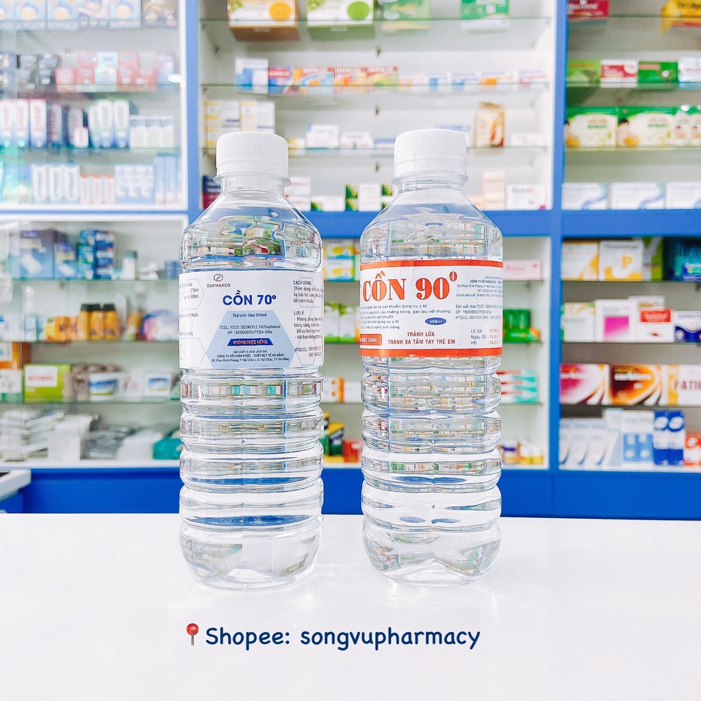 Cồn y tế 70-90 độ 500ml Sát khuẩn, tiệt trùng