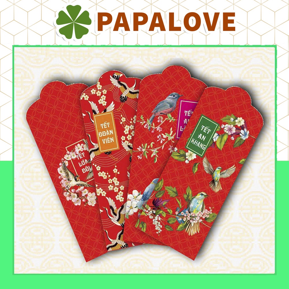 Combo 100 bao lì xì tết 2022 Mẫu 9 in hình tết nguyên đán nhâm dần