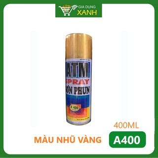 Sơn xịt ATM A400-Sơn màu nhũ vàng đồng , 400mln