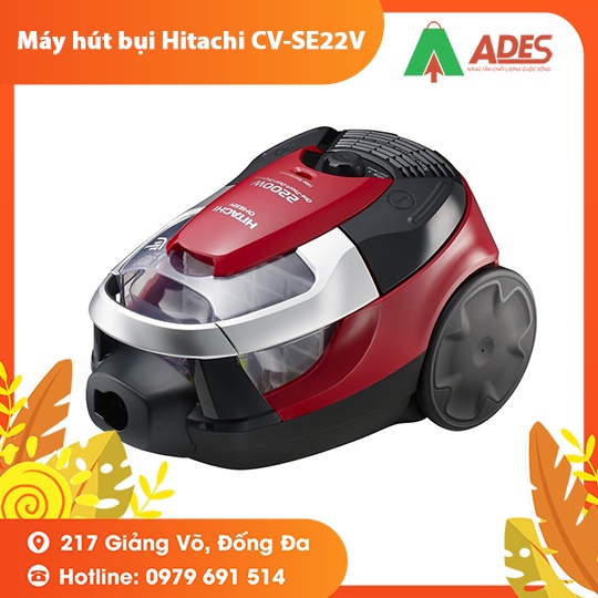 [Mã 154ELSALE2 giảm 7% đơn 300K] Máy hút bụi Hitachi CV-SE22V 2200W 2L dễ dàng làm sạch - BH 12 tháng