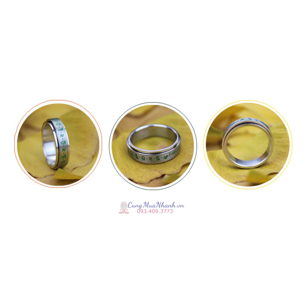 Nhẫn Khắc Thần Chú Tara Xanh Tây Tạng - NH192