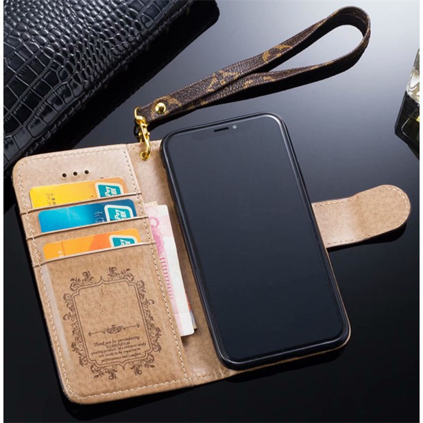 BURBERRY GUCCI Bao Da Điện Thoại Dạng Ví Có Ngăn Đựng Thẻ Cho Iphone 11 Pro Max X Xs Xr Max 6 6s 7 8 Plus Giá Đỡ