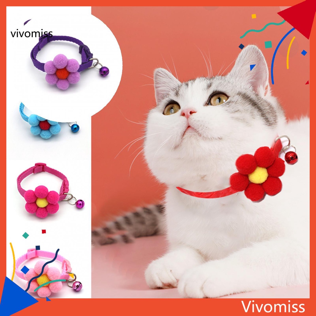 Vòng cổ họa tiết hoa có thể điều chỉnh dành cho thú cưng