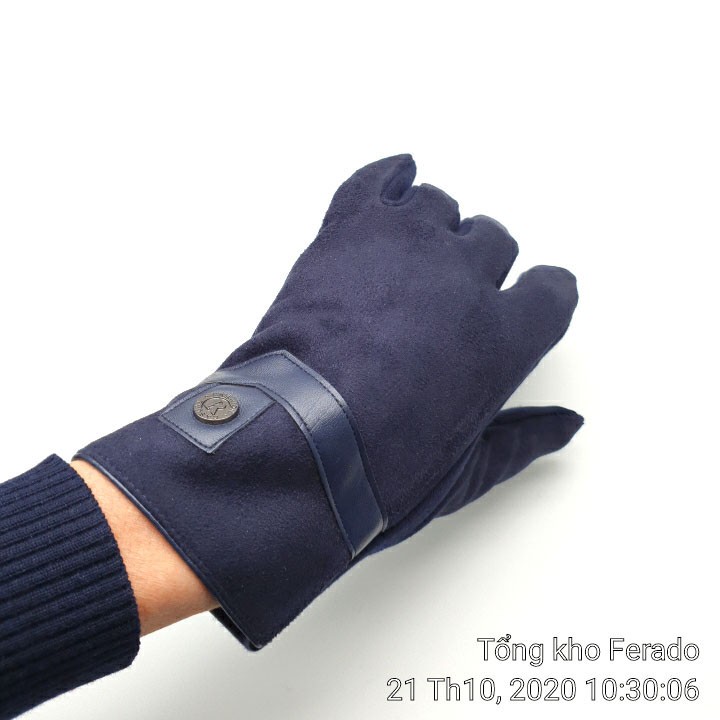 Găng tay chống lạnh nam da nĩ cảm ứng điện thoại
