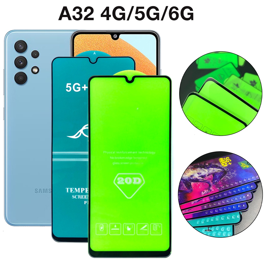 Kính Cường Lực Samsung A32 4G 5G 6G full màn cao cấp chống rơi vỡ cảm ứng mượt mà tặng kèm khăn lau màn hình