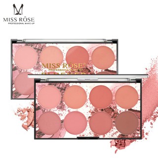 [Hàng mới về] Bảng phấn má hồng Miss Rose 8 màu sành điệu