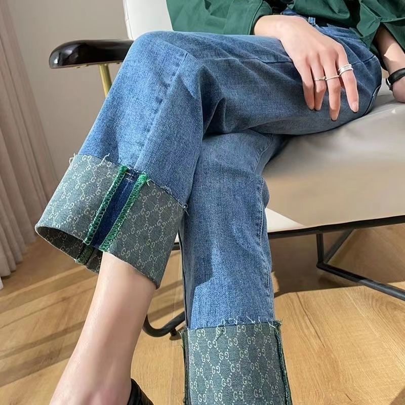 Quần Jeans Nữ Dài Lưng Cao Ống Đứng Thời Trang