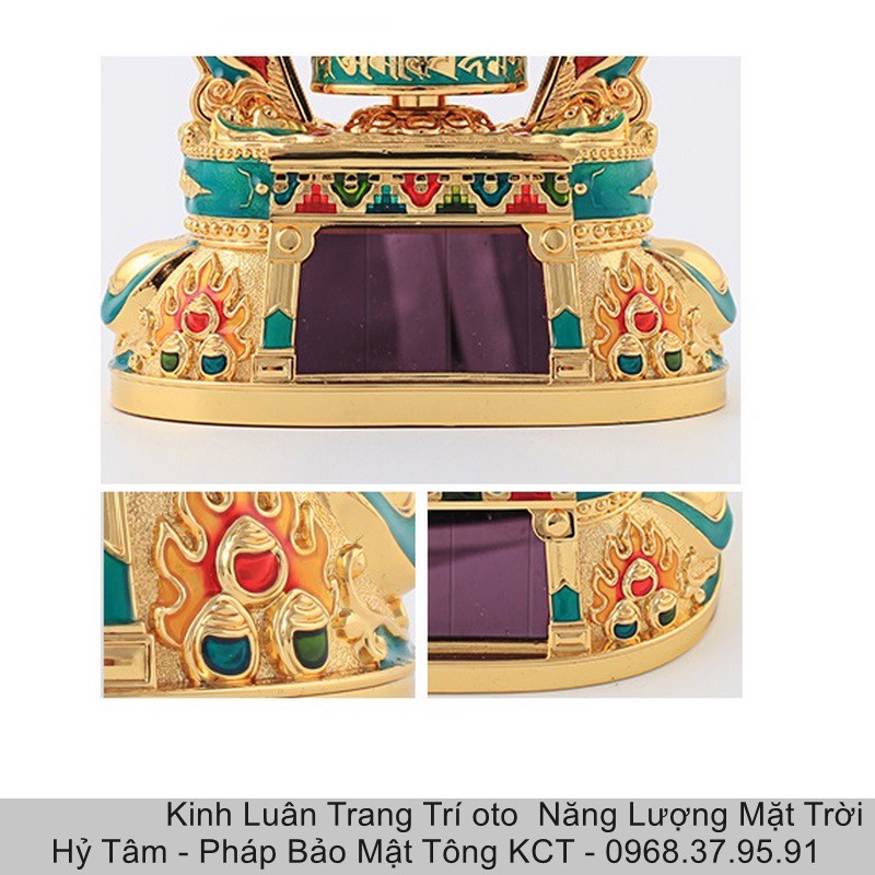 |Cao Cấp| Kinh Luân Trang Trí Ôtô Năng Lượng Mặt Trời Sơn Tĩnh Điện Nạm Men Ngọc