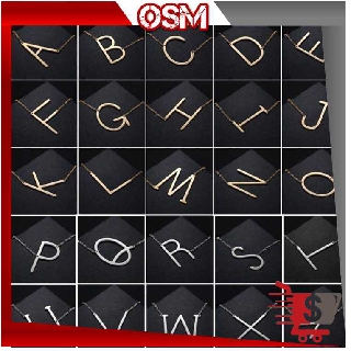 Bộ Dây Chuyền + Bông Tai Chữ Osm - K376 (N - Z)