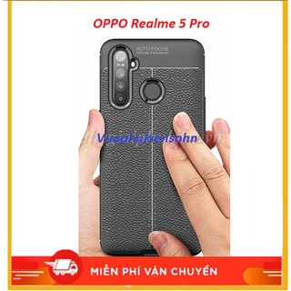 Ốp lưng OPPO Realme 5 Pro silicon giả da Auto Focus ảnh Thật 100%