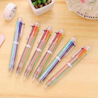 Combo 5 bút bi viết 6 màu mực