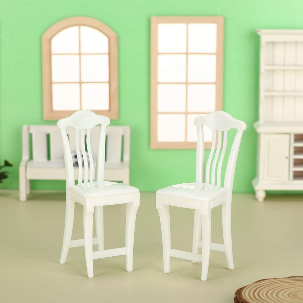 1 / 2 / 4 Ghế Nhựa Mini Tỉ Lệ 1 / 6 1 / 12 Cho Nhà Búp Bê