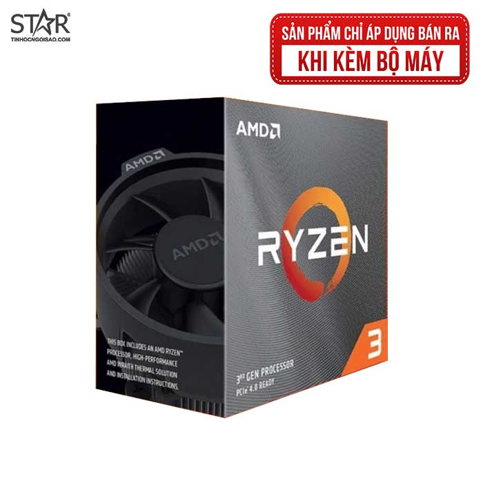 CPU AMD RYZEN 3 3300X (3.8GHz Up to 4.3GHz, AM4, 4 Cores 8 Threads) Box Chính Hãng