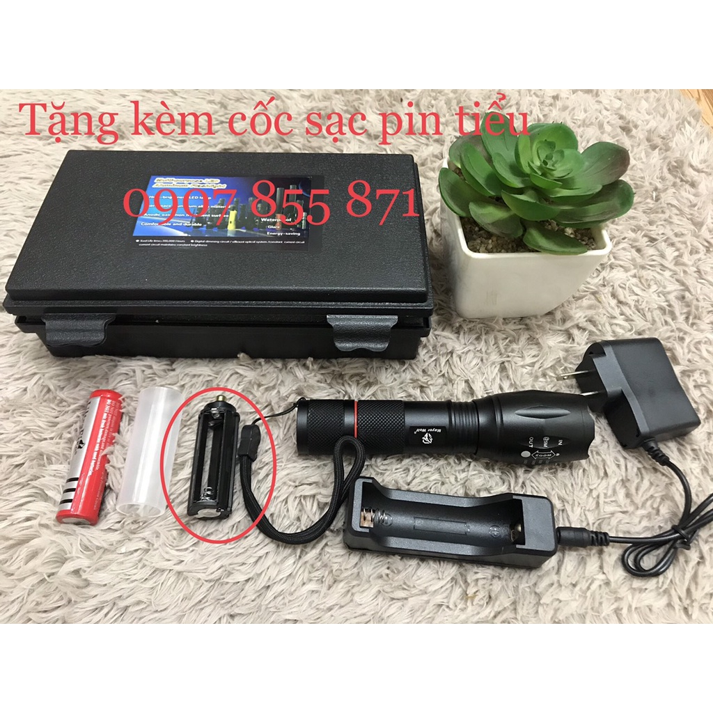 Đèn pin siêu sáng S016 - Tặng kèm cốc sạc pin tiểu | BigBuy360 - bigbuy360.vn