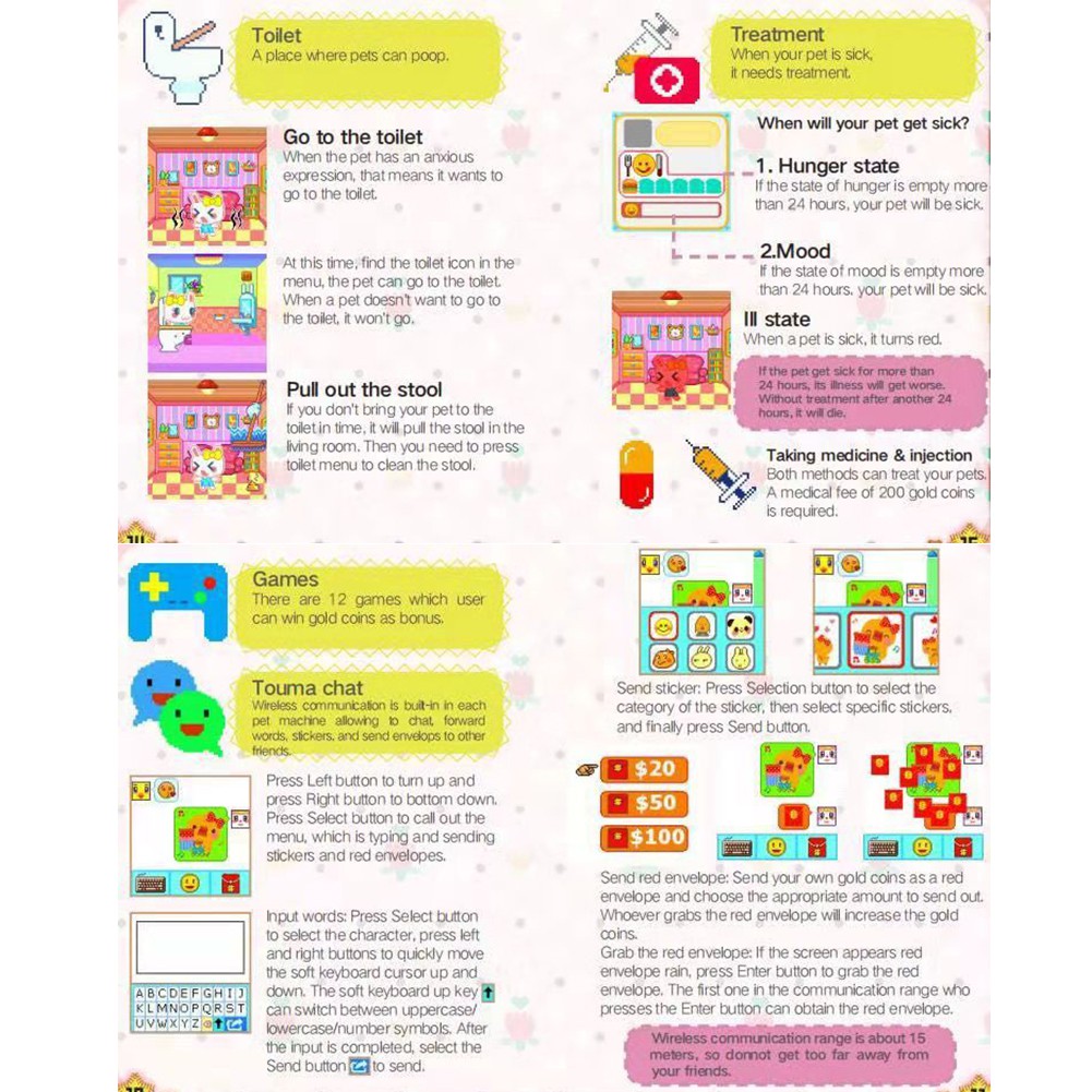 Máy chơi game nuôi thú ảo cổ điển nhiều màu sắc tùy chọn phát triển trí thông minh vui nhộn