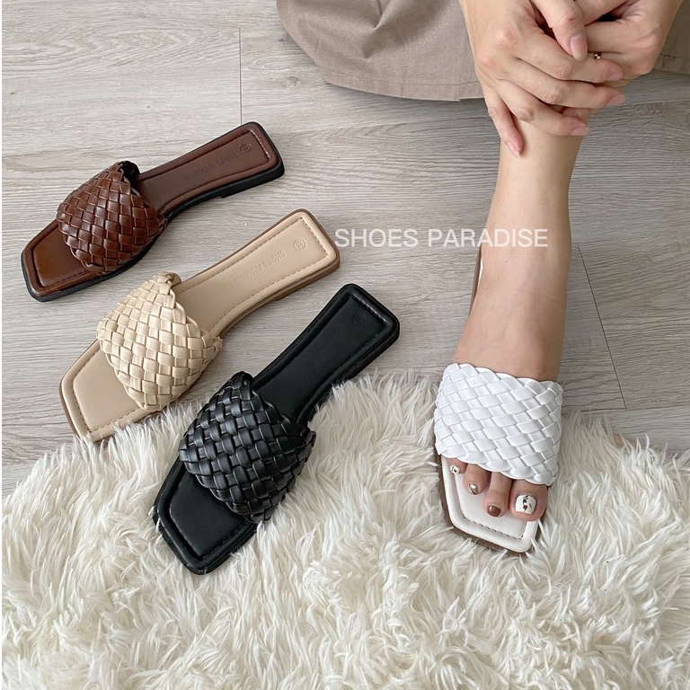 Dép đế bệt nữ bảng ngang thời trang đẹp Shoes Paradise