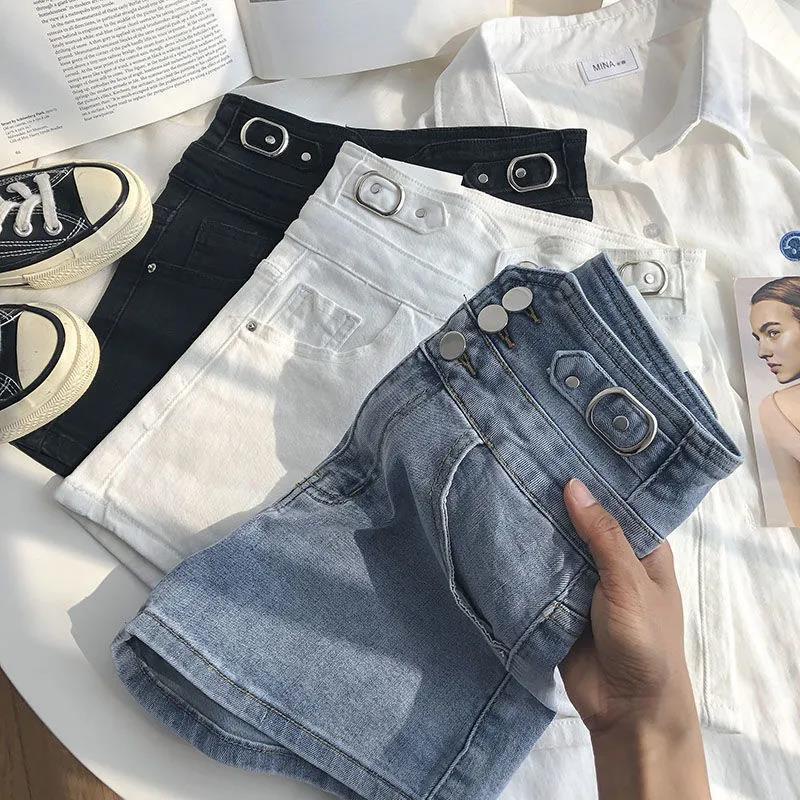 Quần Short Denim Lưng Cao Ống Rộng Thời Trang Cá Tính Cho Nữ  tao bao