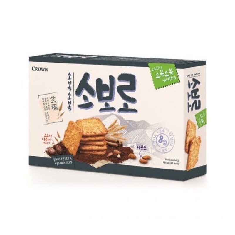Bánh Quy Crown Soboro Cracker Hàn Quốc Hộp 240g