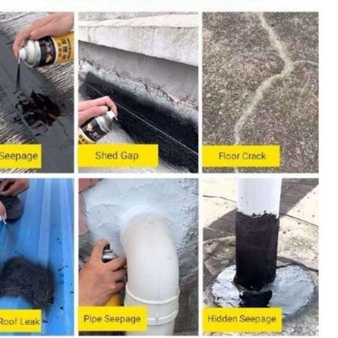 700ML Sửa chữa con dấu rò rỉ Xịt chống thấm Sửa chữa con dấu rò rỉ Xịt chống rò rỉ Dừng chất bịt kín Gutter Mái nhà