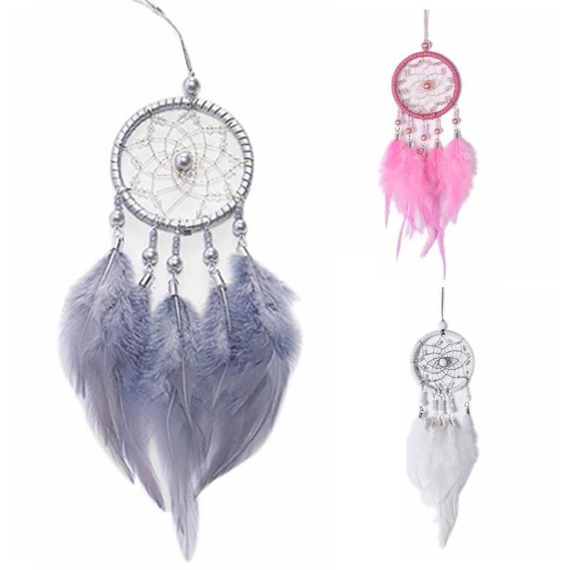 Dreamcatcher đính lông vũ trang trí