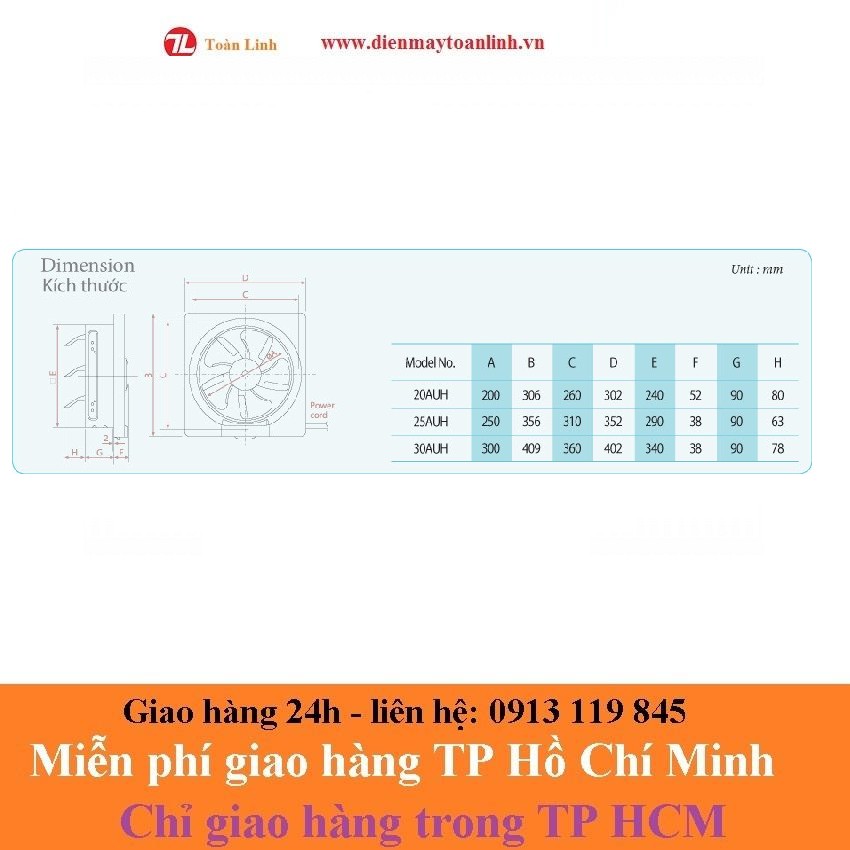 Quạt hút gắn tường KDK 30AUH