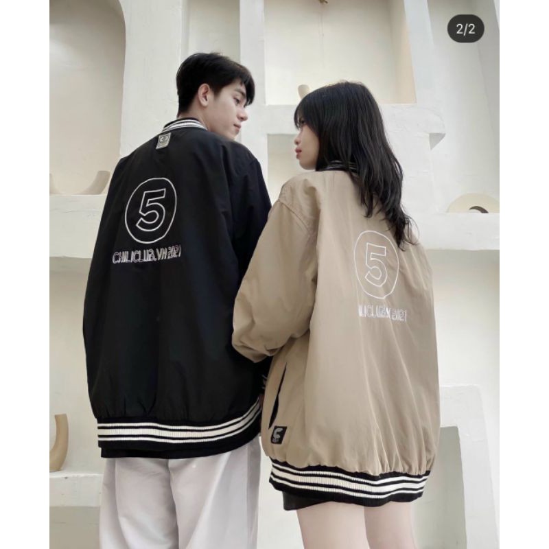 Áo khoác dù có túi trong thêu số 5 lót das nam nữ mặc , áo dù bomber có túi trong  , áo khoác cặp đôi size L và XL | BigBuy360 - bigbuy360.vn